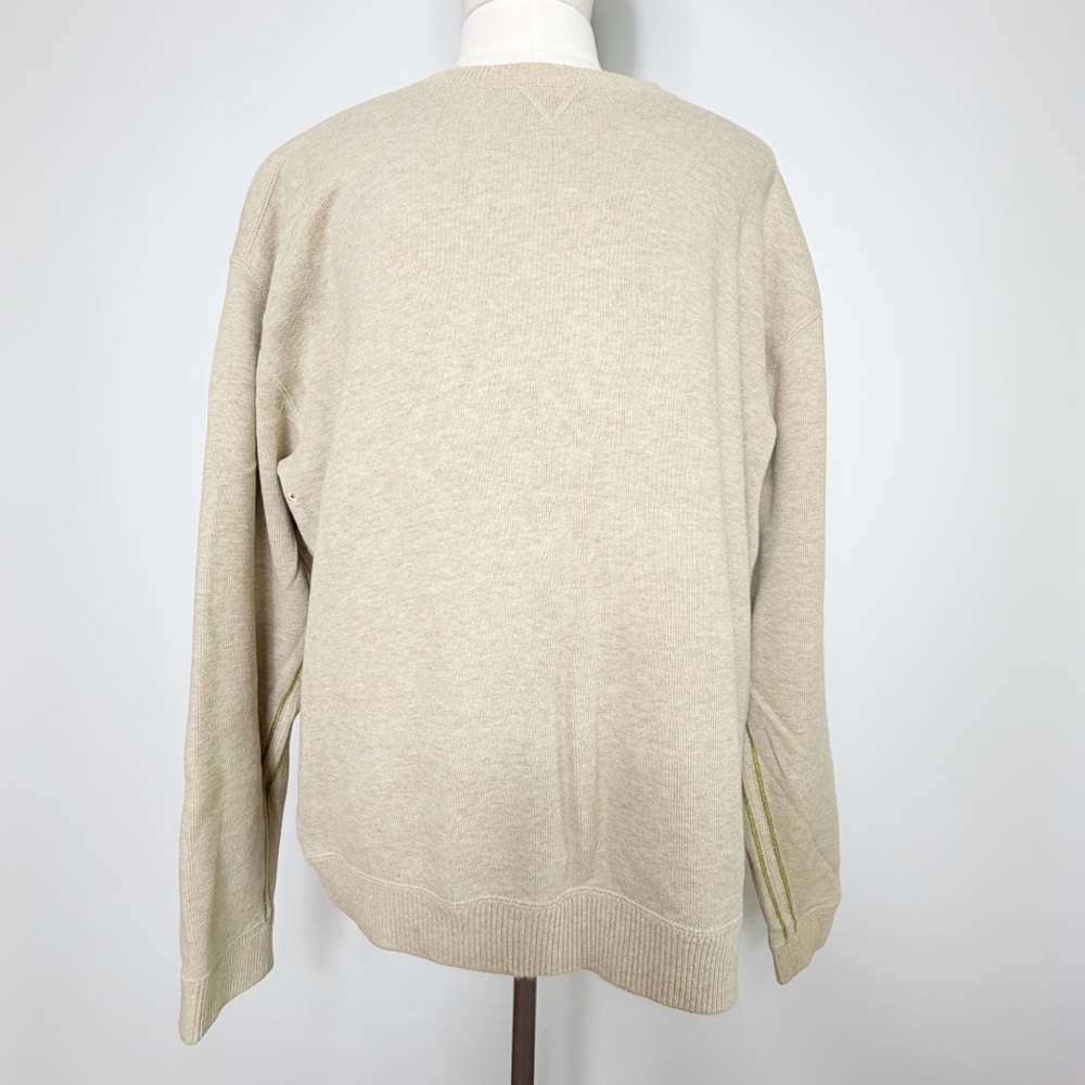Tommy Bahama Men's XL 100% Cotton Tan knit Sweater Long Sleeve Pullover